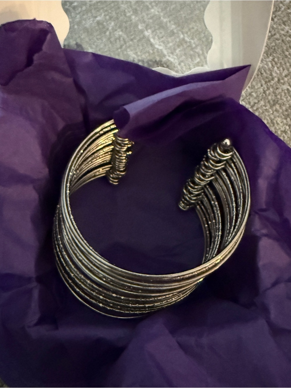 Source Unknown Silver Multi-Row Cuff Bracelet - Picture 4 of 5